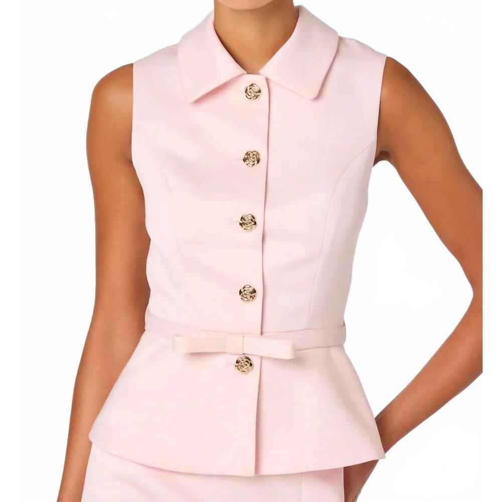 NEW ASTR jamia peplum button-front mini dress in pink - Picture 4 of 4